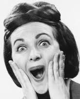 excited vintage woman